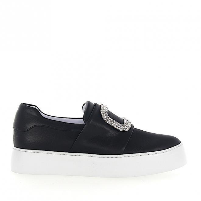 Truman's Truman's Sneaker 8752 skóra cielęca Kryształy dekoracyjne czarny