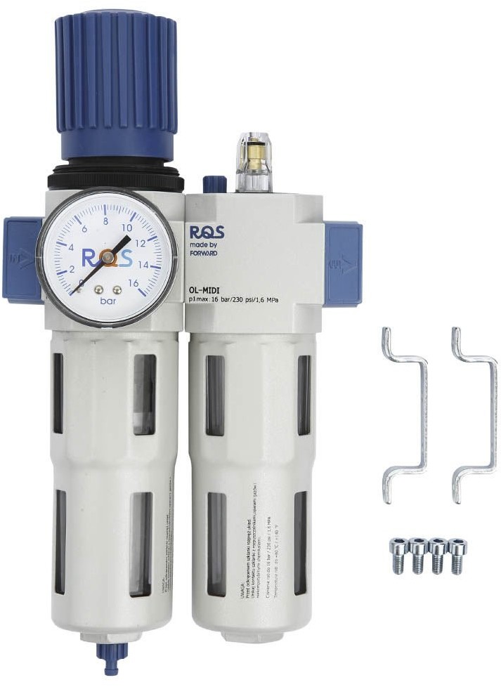 RQS Regulator Ciśnienia Z Odwadniaczem I Naolejaczem 3/4