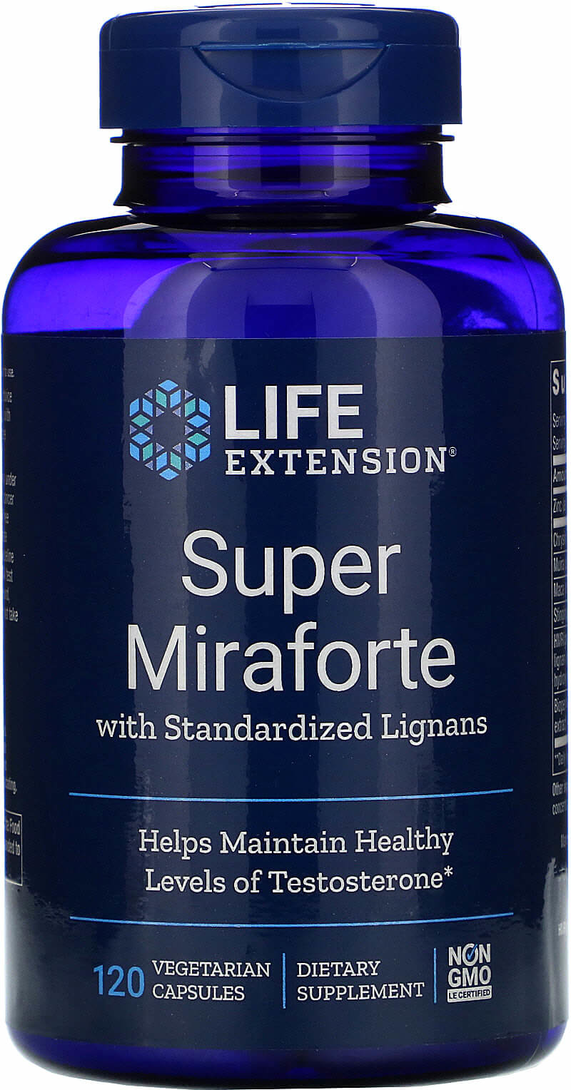Life Extension LIFE EXTENSION Super Miraforte with Standardized Lignans (Testosteron) 120 Kapsułek wegetariańskich