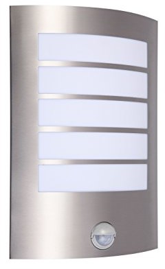 Eco Light ECO Light lampy st5001 PIR A +, zewnętrzna, ze stali, 8 Watts, srebrny, 26,5 x 17,9 x 6,4 cm ST5001-PIR