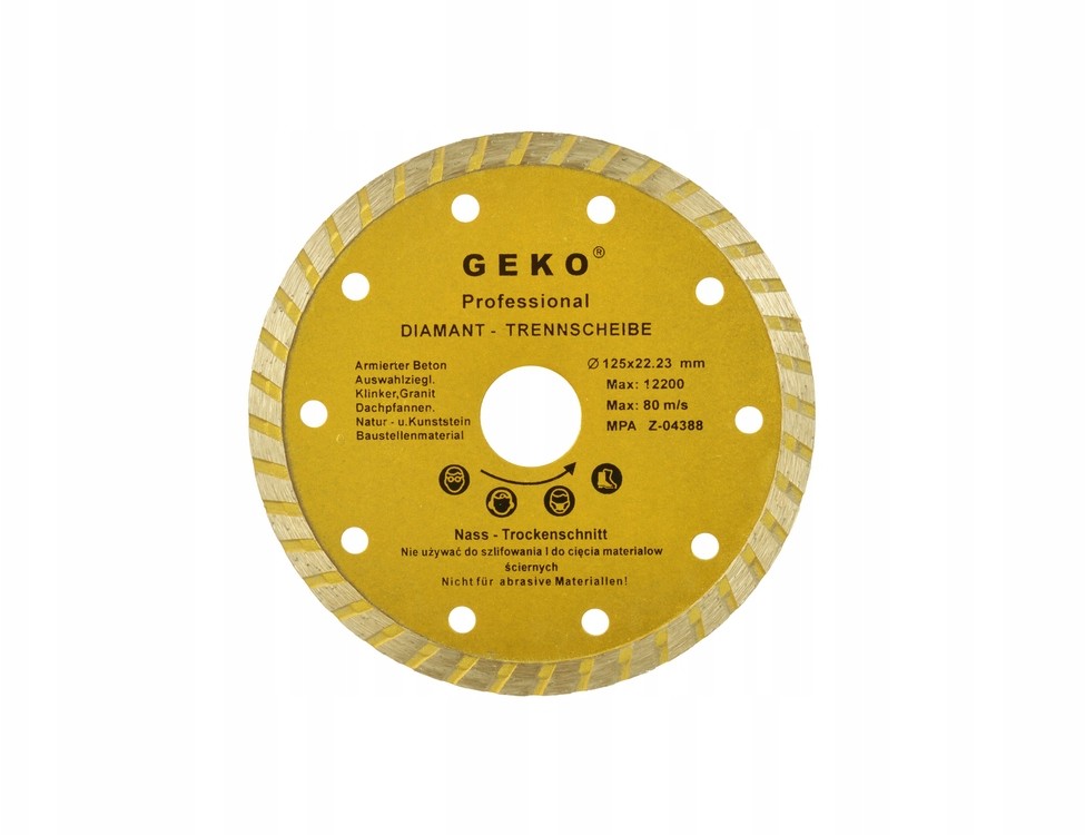 Geko Tarcza Diamentowa 125mm Do Betonu Cegły