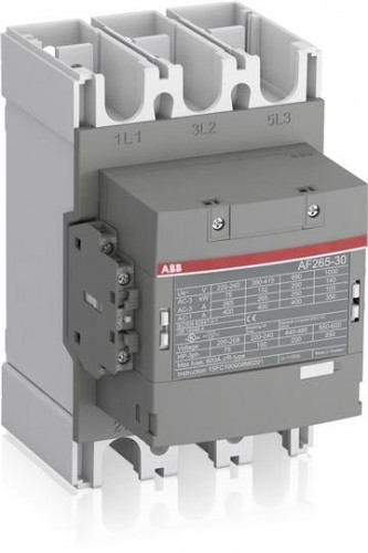 ABB Stycznik AF265-30-11-13 3-polowy Moc znamionowa AC-3: 132kW Prąd roboczy AC-3: 265A Napięcie cewki: 100-250V AC/DC 1SFL547002R1311 AF265-30-11-13