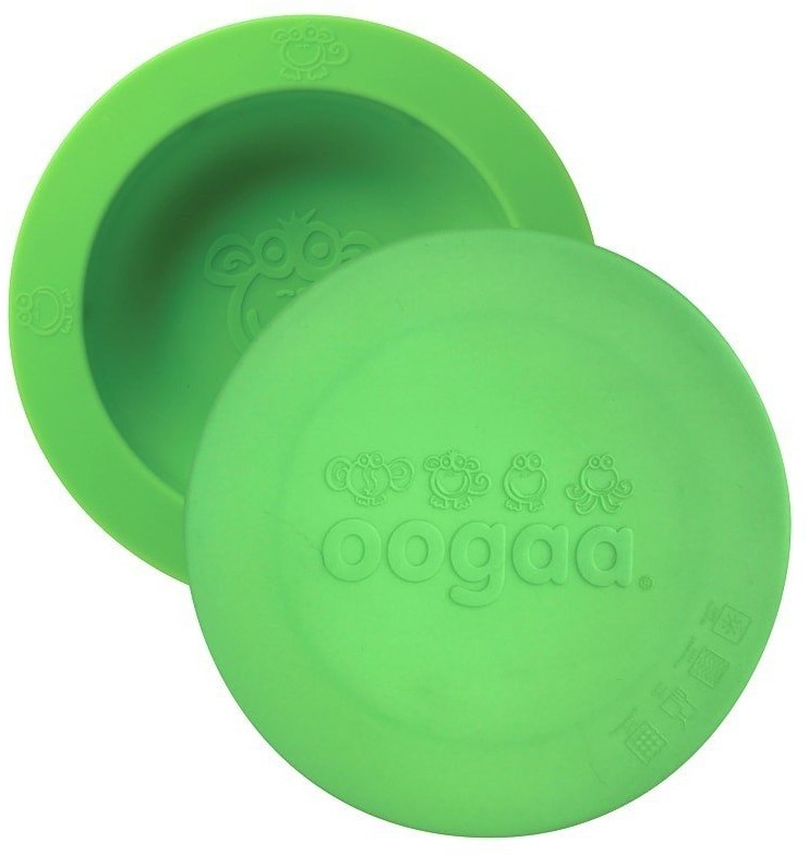 oogaa oogaa Green Bowl & Lid silikonowa miseczka z pokrywką