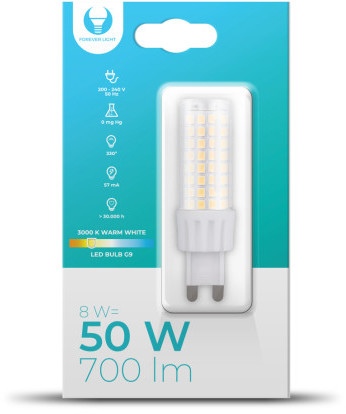 Forever Light Żarówka LED G9 8W 230V 3000K 700lm