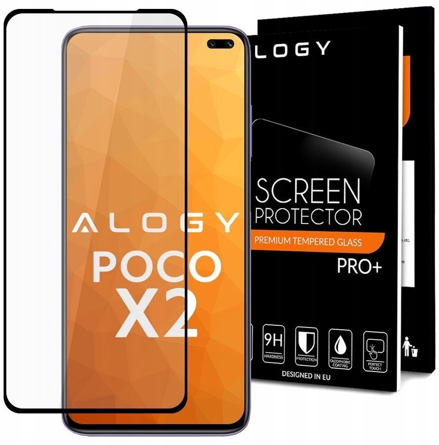 Alogy Szkło 9H Full Glue Do Etui Do Xiaomi Poco X2
