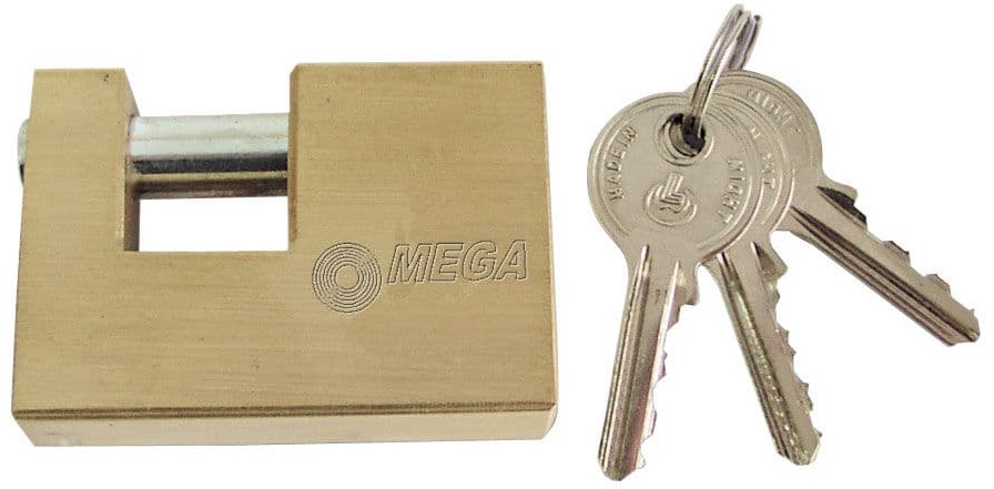 MEGA 24590 Kłódka trzpieniowa mosiężna 90mm 24590