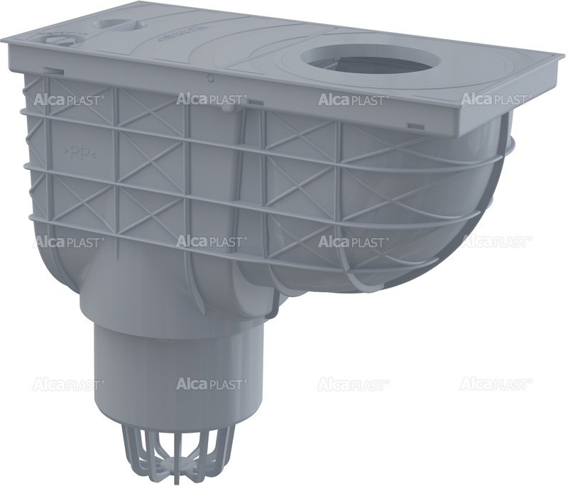 Alca PLAST Alcaplast Wpust deszczowy uniwersalny 300 × 155/110 dolny szary AGV1S !
