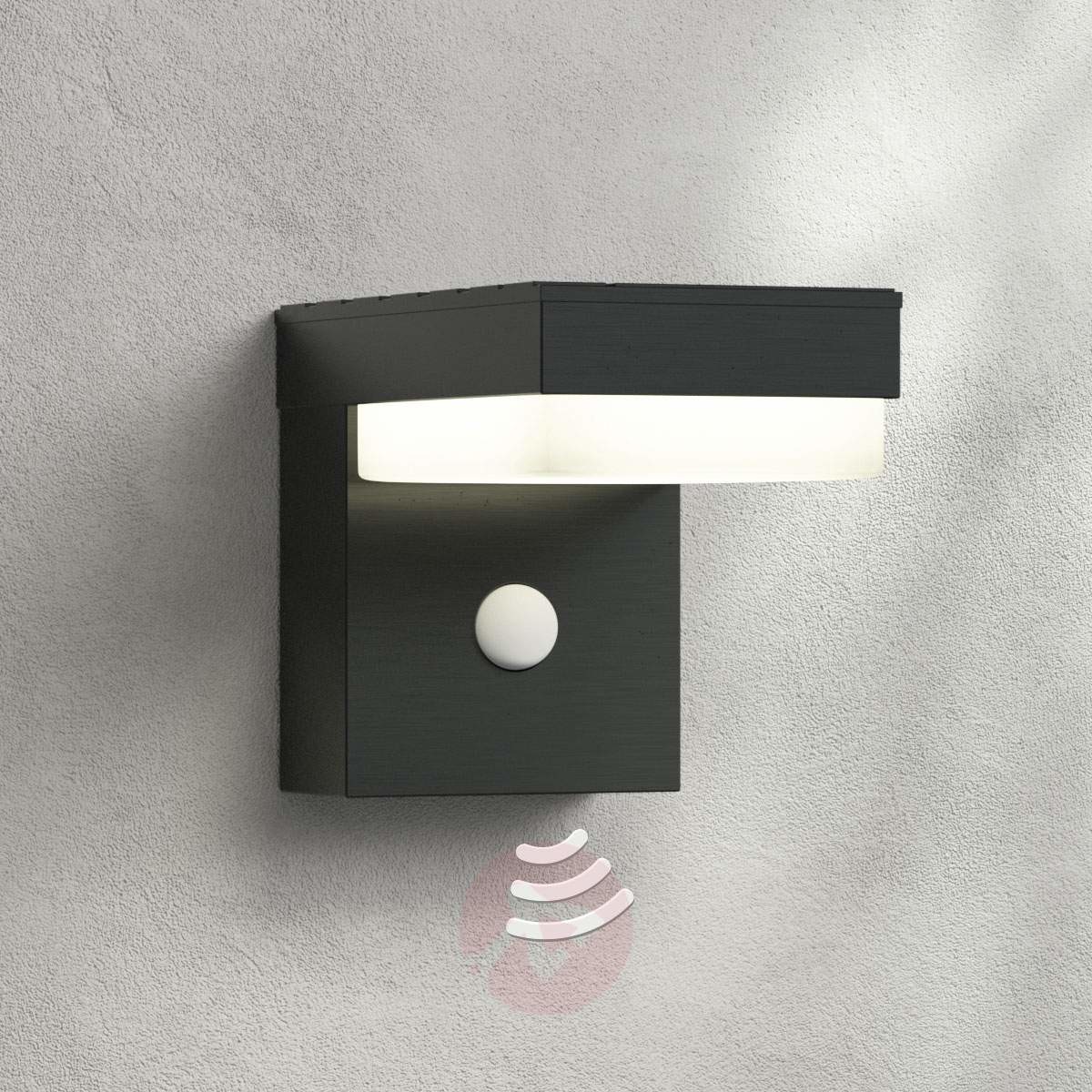 Lampenwelt com Solarny kinkiet zewnętrzny LED Chioma z czujnikiem