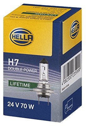 HELLA Double Power H7 REFLEKTOR halogenowy lampa, 24 V, 70 W, bardzo lichtstark i Long Life 8 GH 007 157 231 8GH 007 157-231