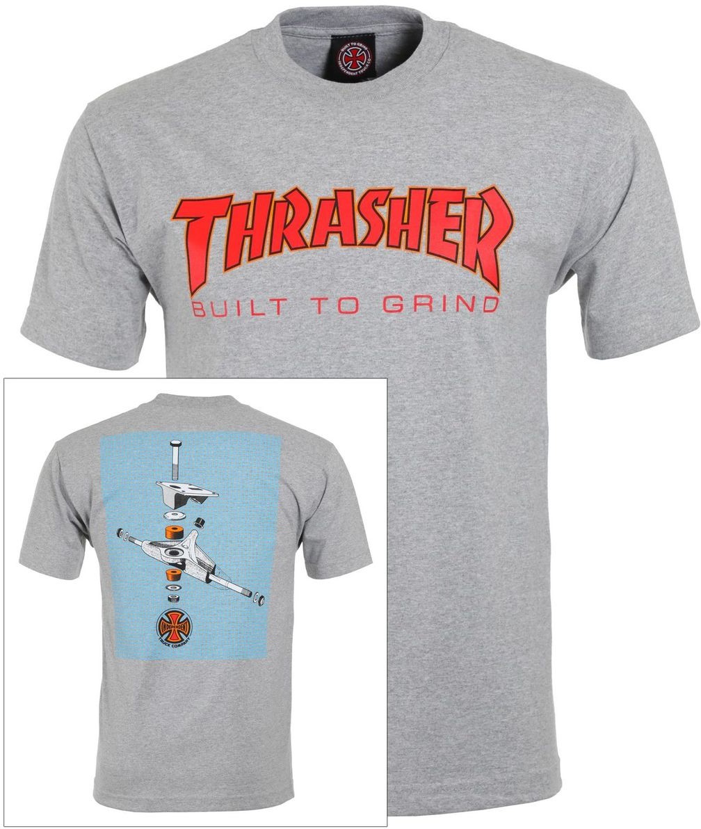 Thrasher t-shirt INDEPENDENT) BTG REGULAR TEE Athletic Heather