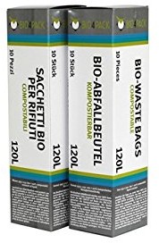 BIO4Pack bio4 Pack Bio worki na śmieci 120 L, karton Biom opakowanie uzupełniające, 2er Pack (2 X 10 sztuk) 091101203