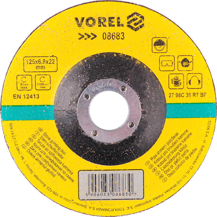 Vorel Tarcza do szlifowania kamienia 125x6,8x22 mm 08683