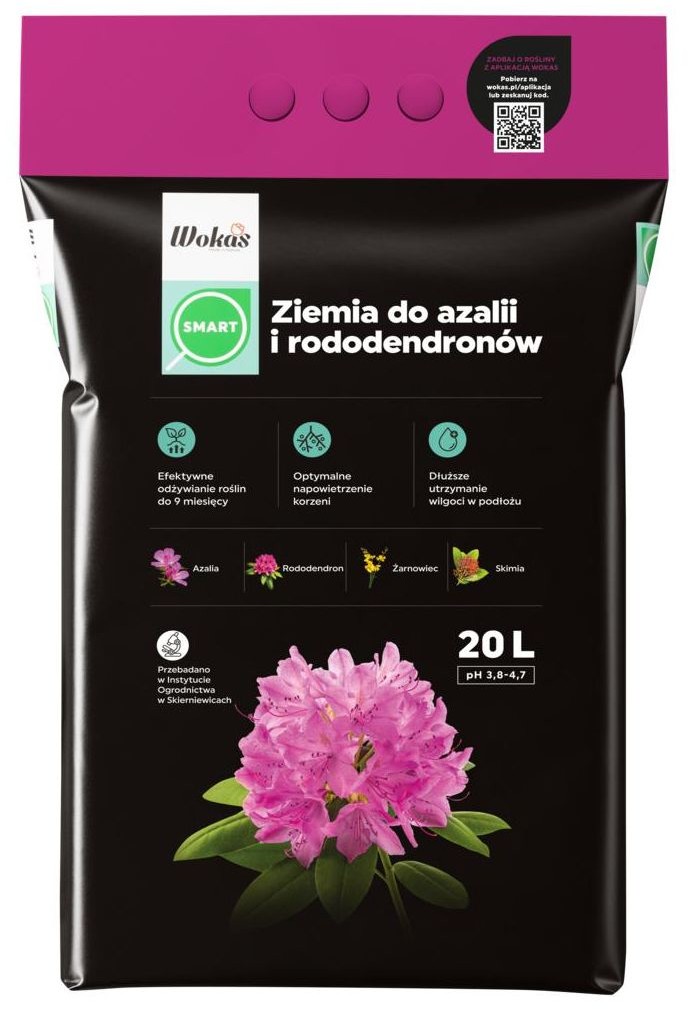 Ziemia do azalii i rododendronów Smart 20l Wokas