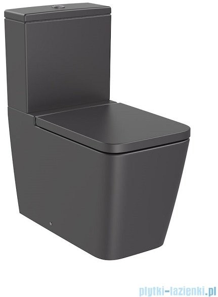 Roca Inspira Square Rimless miska do kompaktu Onyks A342536640