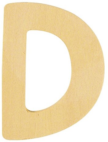 Rayher Drewniane litery  62240000 mieszanka drewna FSC Credit,  6 cm, D 62-240-000