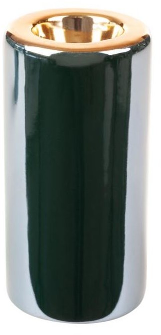EUROFIRANY Świecznik szklany Amora na tealighty wys. 15 cm zielony