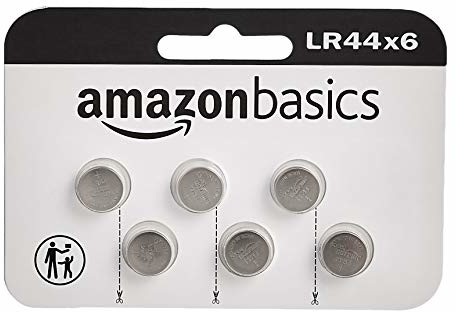 AmazonBasics alkaliczne baterie guzikowe LR44, 6 sztuk w opakowaniu