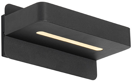 QAZQA Moderne wandlamp zwart incl. LED met USB - Ted 103867