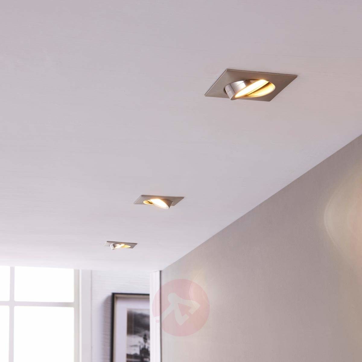 Lampenwelt Lampa wpuszczana w sufit Andrej z LED, 3-cz. zest.