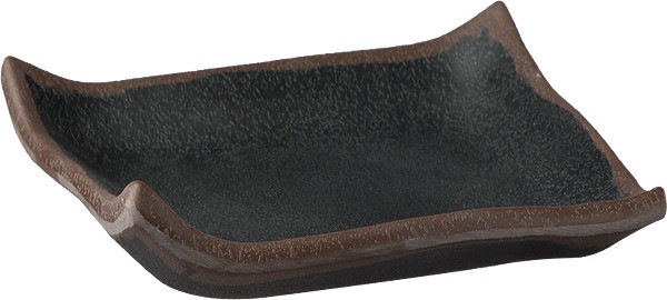 APS Półmisek kwadratowy z melaminy 145x145x20 mm, czarny | Marone 84103