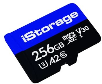 iStorage iStorage Karta microSD 256 GB | Szyfrowanie danych zapisanych na iStorage kart microSD za pomocą pamięci flash USB SDAshur | Kompatybilny tylko z dyskiem SD datAshur IS-MSD-1-256