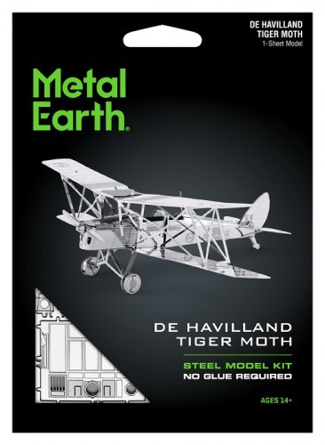 Metal Earth Fascinations De Haviland Tiger Moth model do składania metalowy.