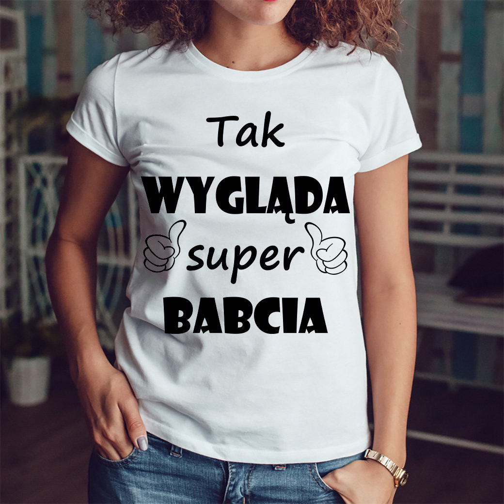 Poczpol Tak wygląda Super BABCIA - koszulka damska PRZPOC-6-2112