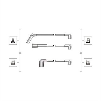 MAGNETI MARELLI Zestaw przewodów zapłonowych MAGNETI MARELLI 941319170001