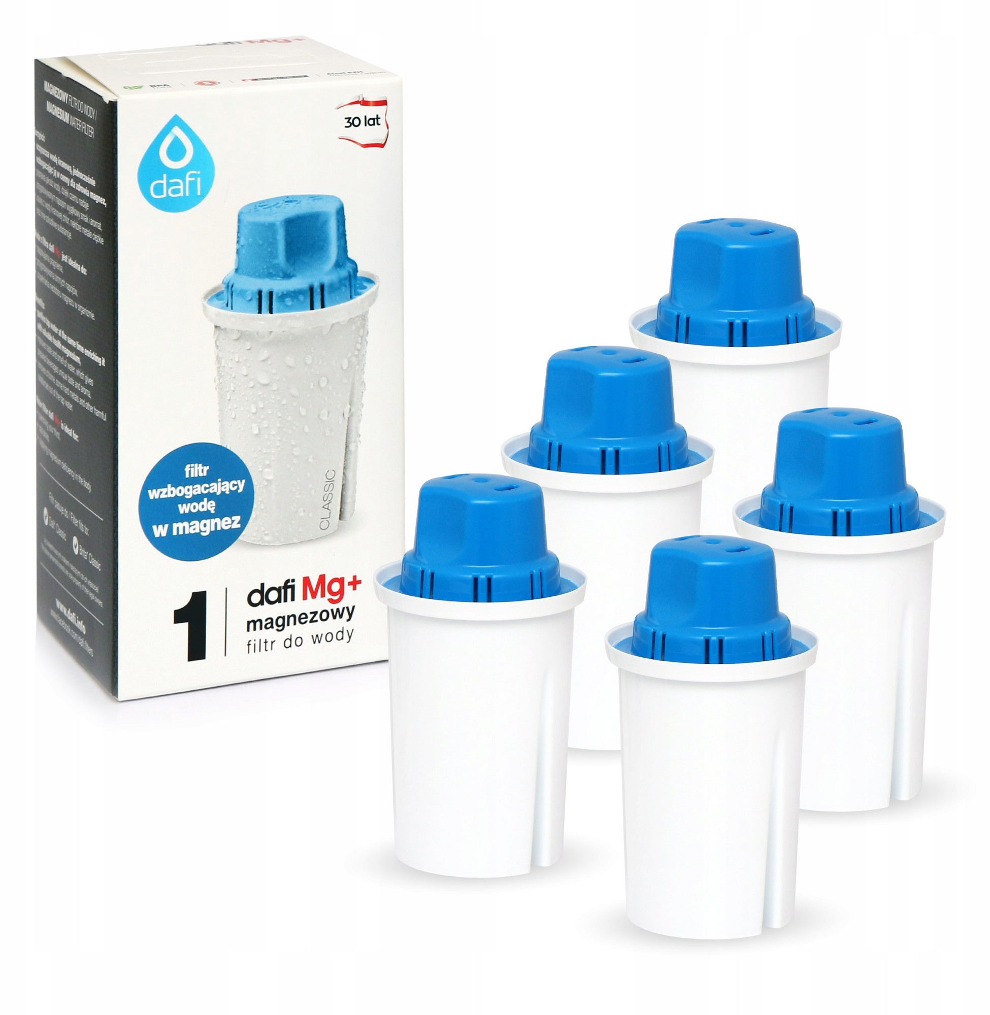 DAFI 5 szt Wkład Filtr Classic Magnez Mg+ Do Brita