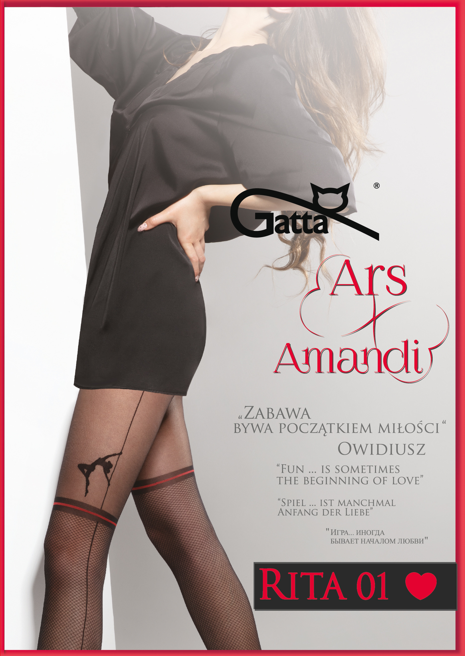 Gatta Ars Amandi Rita 01 Nero-Red 4-L