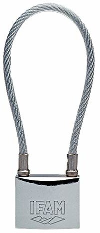 Grene Ifam Seguridad. U. Ifam U. 85051 kłódka SEG długi łuk z kablem inox Ifam 85051