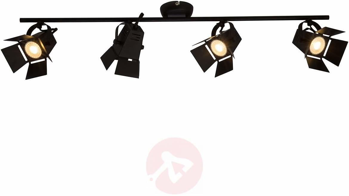 Movie - punktowa lampa sufitowa LED, czarna
