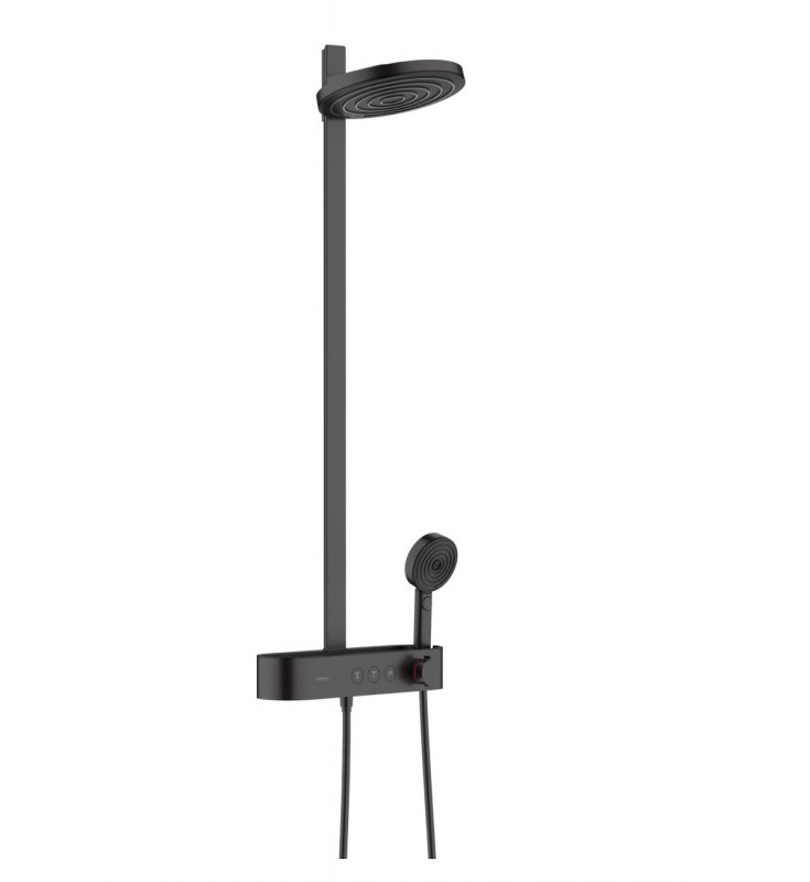Hansgrohe Pulsify ShowerTablet Select Zestaw prysznicowy natynkowy termostatyczny z deszczownicą czarny mat 24240670