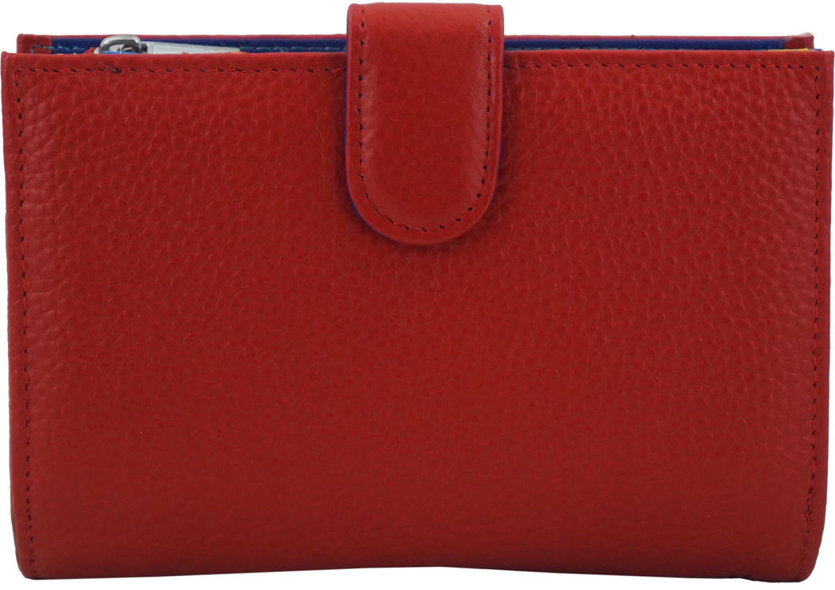 Barberini's Skórzane portfele z ochroną kart RFID - Czerwone D-8346-13
