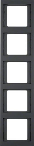Berker K1 antracyt ramka 5 pionowa B_13537006