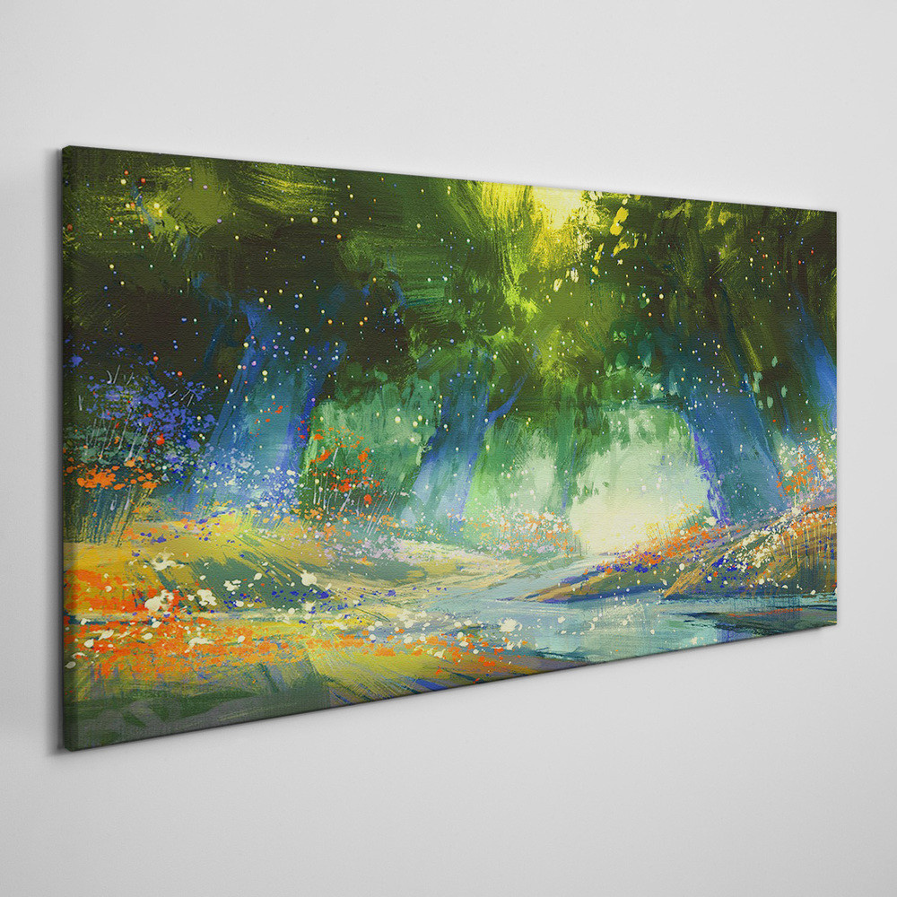 PL Coloray Obraz Canvas las kwiaty abstrakcja 120x60cm