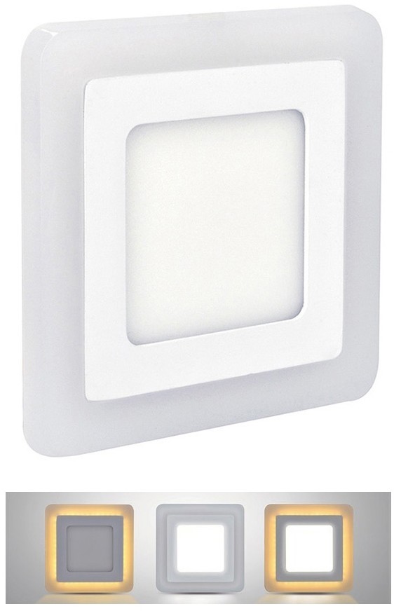 Solight LED Oprawa wpuszczana LED/18W+1xLED/6W 245x245 mm