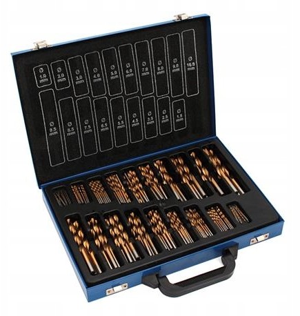 Wiertło Wiertła Do Metalu Tytanowe 170SZT Walizka