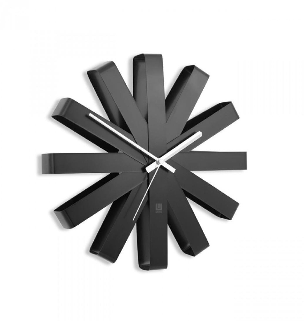 Umbra Zegar ścienny Ribbon czarny, 30,5x5,7 cm