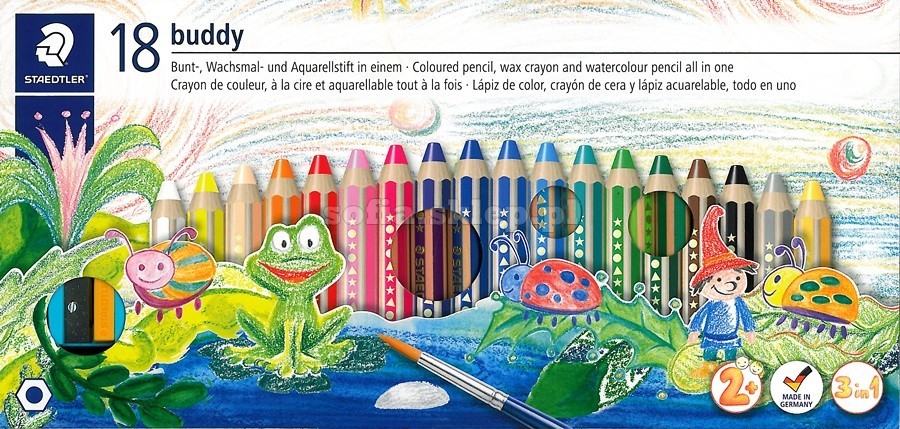 Staedtler Kredki, Buddy Jumbo, 18,kol,