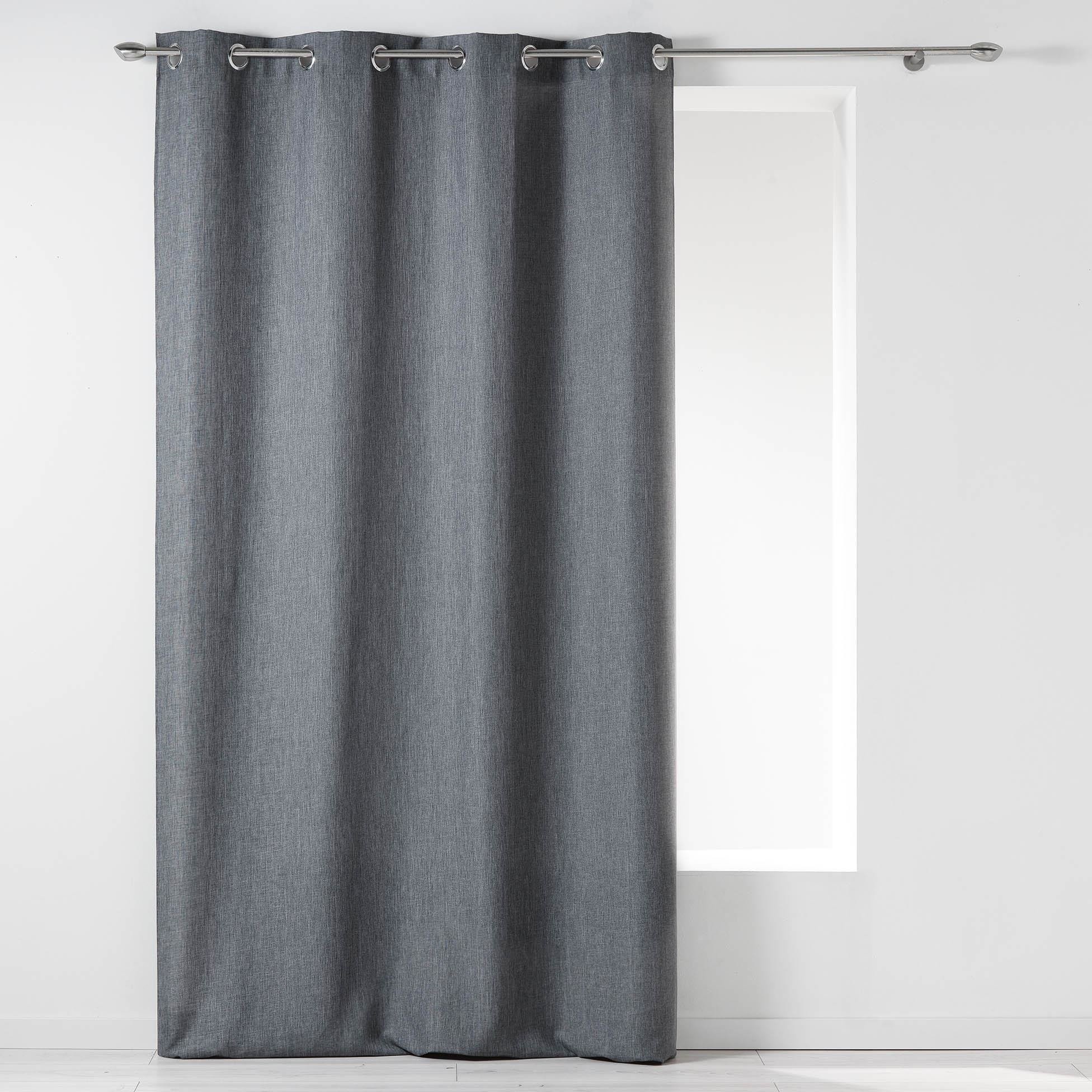 Douceur d'intérieur Douceur dintérieur Zasłona na przelotkach NEWTON 140 x 260 cm kolor ciemnoszary B01B17NRKK
