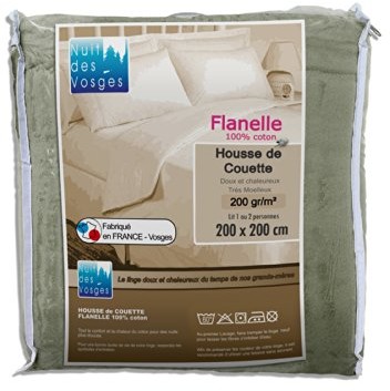 Nuit des Vosges Poszewka z Nuit z Wogezów 2225020 caen kołdra pikowana Uni flanela/bawełna szary 200 x 200 cm 2225020