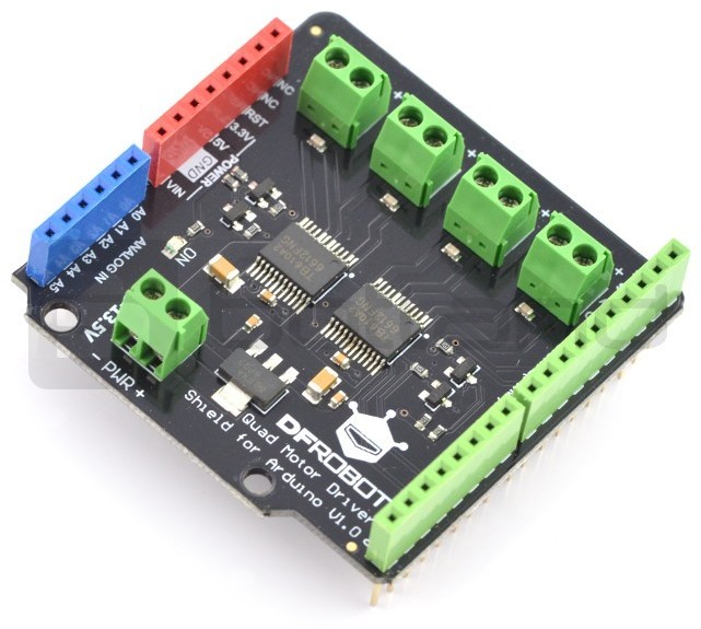 DFRobot TB6612 Quad Motor Driver - 4x sterownik silników 13,5V/1,2A - Shield dla Arduino DFR-07441