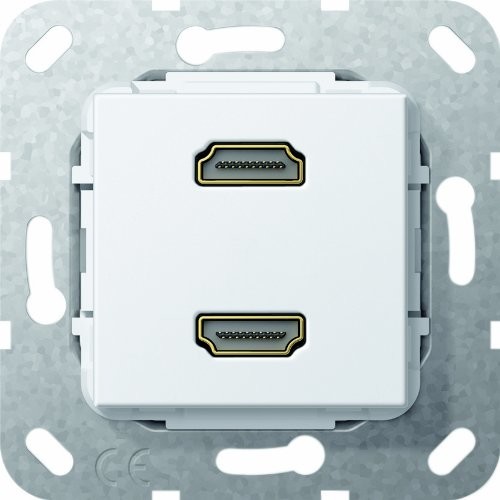 Gira 567103 HDMI 2-krotnie Gender Changer zastosowania, czysta biel 567103