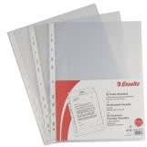 Esselte uniwersalny 56143 kopert, biura tłoczone A4, przezroczysty, 100 sztuk 56143