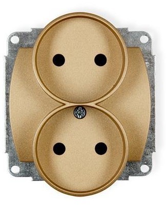 Karlik Mechanizm gniazda podwójnego do ramki bez uziemienia 2x2P TREND 8GPR-2