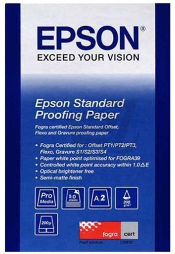 Epson S045006 Standard Proofing Paper, papier fotograficzny, półmat, biały, A2, 205 g/m2, 50 szt.