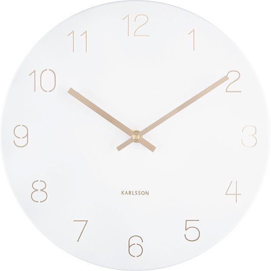 Karlsson 5788WH stylowy zegar ścienny, śr. 30 cm