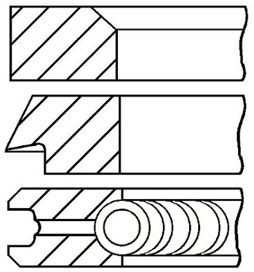 GOETZE Zestaw pierścieni tłoka GOETZE 08-131300-00