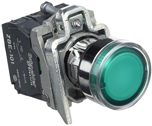 Schneider Electric źródeł światła włącznik przyciskowy xb4bw 3365 1s1  GN BA9S Harmony 4 Włącznik przyciskowy, komplettger ¤ T 3389110887297 XB4BW3365